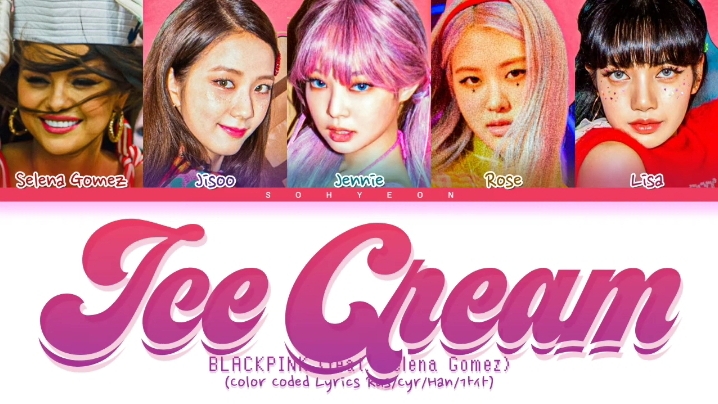 BLACKPINK ICE CREAM кириллизация ：перевод на русский
