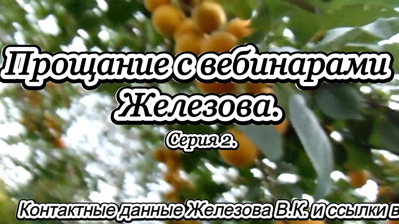 Прощание с вебинарами Железова. Серия 2.