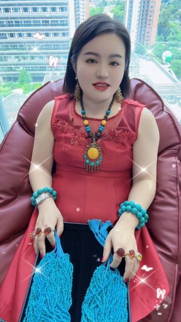 250529-11 Sleeping Beauty Turquoise Bead Strand: Dancing Interstellar Blues on the Wrist