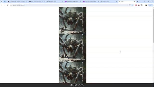Мульти слайдер на JavaScript, пишем на основе Bootstrap Carousel