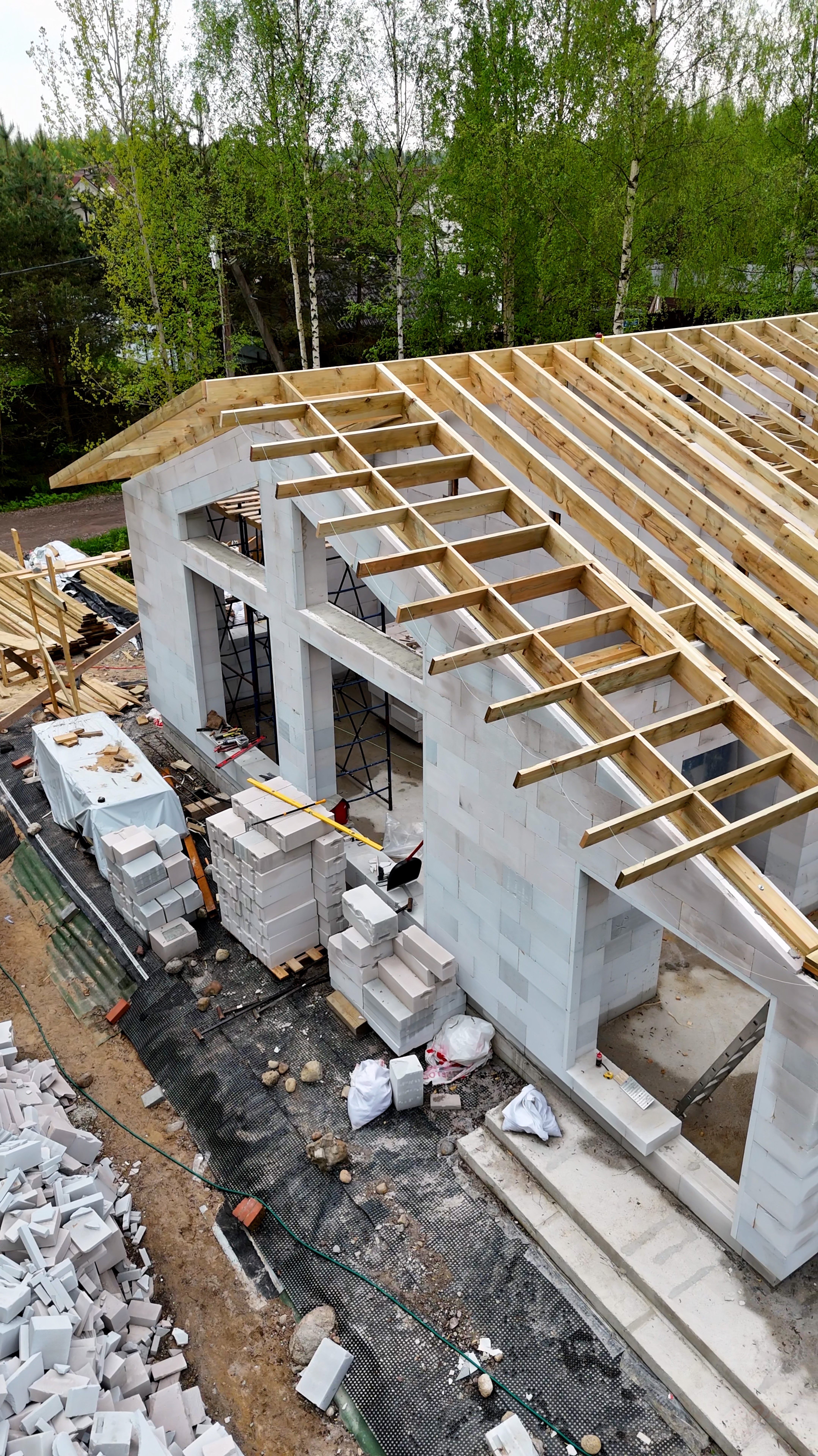 Делаем крышу дома из газобетона в Сертолово #крыша #дом #газобетон