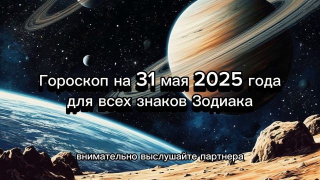Гороскоп на 31 мая 2025 года для всех знаков Зодиака — что подготовила звёздная карта?