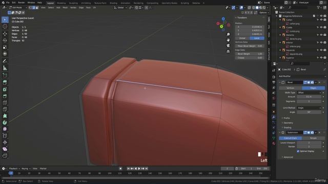 41 - Top Sight Modeling Bevel Modifier Engraved