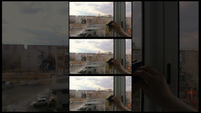 Как помыть боковую глухую створку