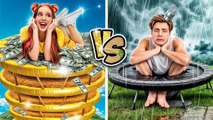 ВЛАД А4 - БОГАТЫЙ vs БЕДНЫЙ БАТУТ !