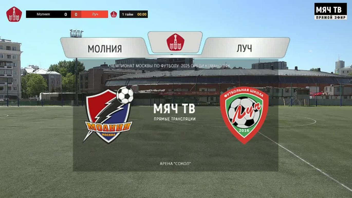 22.05.2025, Чемпионат Москвы среди ЛФК, дивизион "Б", 6-ой тур, г. Москва, "Молния" - ФК "Луч".