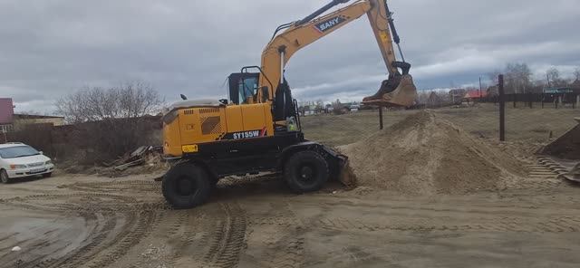 Обзор б/у колесного экскаватора SANY SY155W, 2022 г.в., 1606 м.ч., Якутск