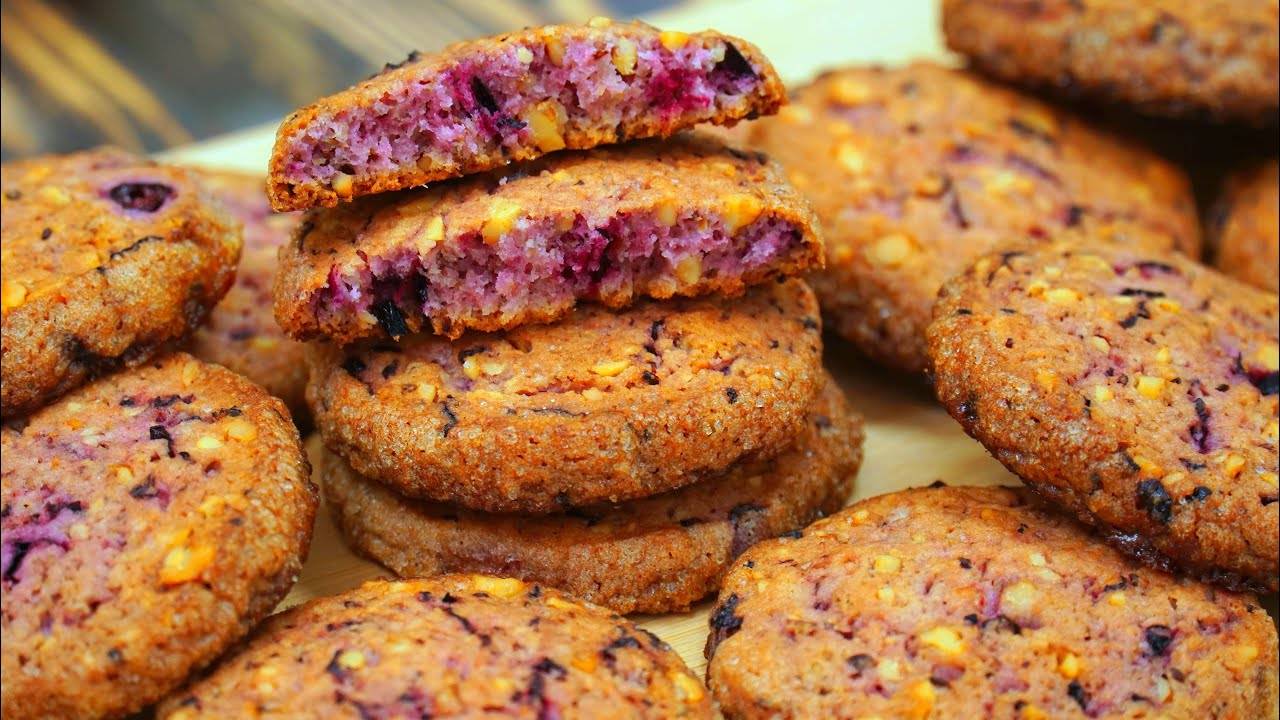 СКРОМНЫЙ ВИД, ЯРКИЙ ВКУС! Необычное и вкусное ЯГОДНОЕ ПЕЧЕНЬЕ без яиц