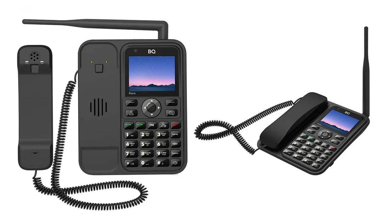Черный настольный мобильный GSM телефон 2 sim карты