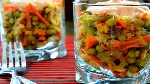Веррины с овощами и куриной грудкой