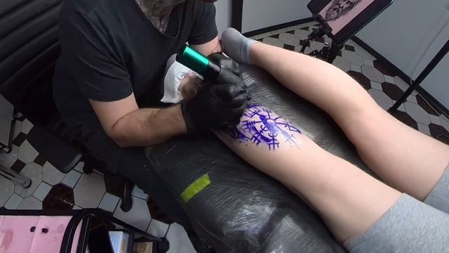 Anton Black Tattoo process 🏺 Делаю тату «Кратоса» Time lapse ⏱️