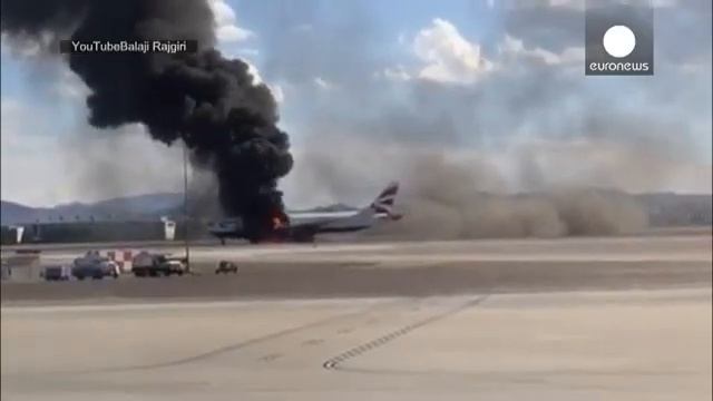 Пожар в Лас-Вегасе: загорелся самолет British Airways