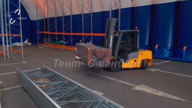 Надувной ангар-склад для ЭТМ.
Проект + Производство + Монтаж  от производства Тент-Стандарт.