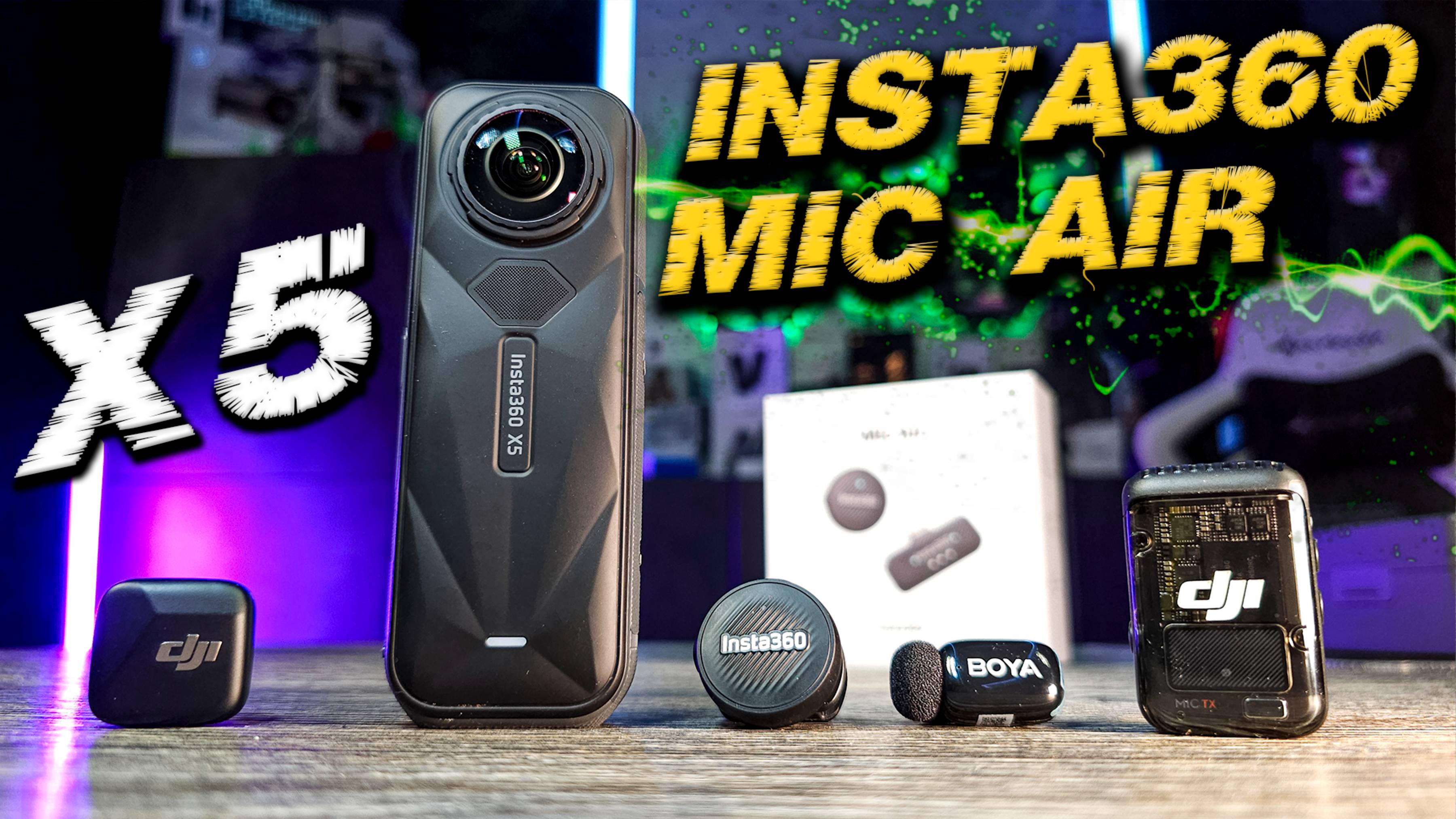 Лучший звук для X5: Обзор insta360 Mic Air и его конкурентов