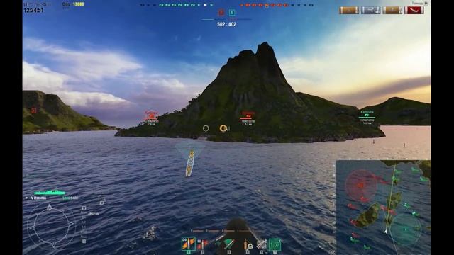 World of Warships Эсминец Изяслав  .Хороший бой.