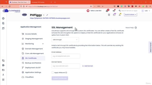 305 - Configuring an Application