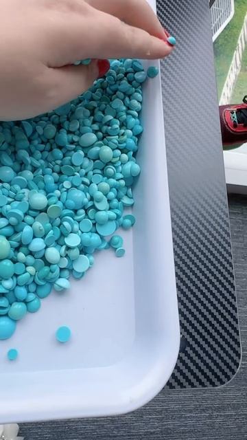 250529-3 The Original Turquoise Cabochon: Capturing Deep-Sea Breath on Fingertips