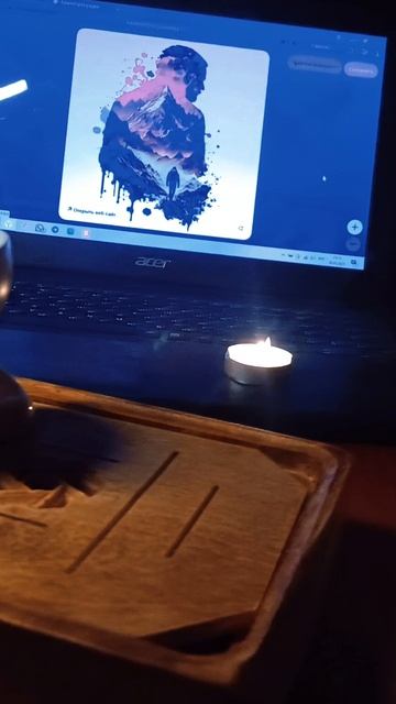 чайная доска "листья бамбука"