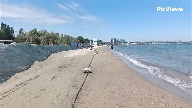 Анапа Центральный пляж сегодня 30 мая 2025. Есть ли мазут? Море и погода в Анапе сейчас