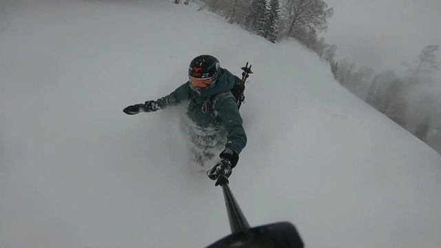 Powder day на горе Медвежка (Лужба)