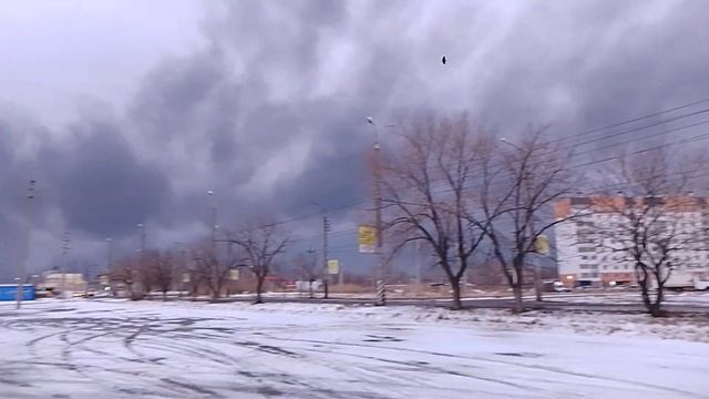 ЧП Энгельс 08.01.2025.Небо над городом после атаки беспило?