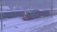 ЧМЭ3-2334 с хозяйственным поездом
