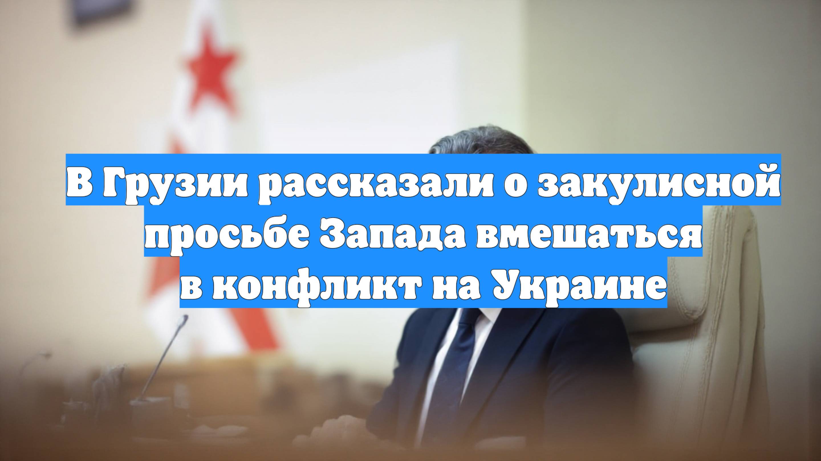 В Грузии рассказали о закулисной просьбе Запада вмешаться в конфликт на Украине