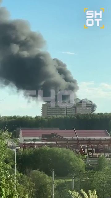 Крупный пожар в подмосковном Красногорске