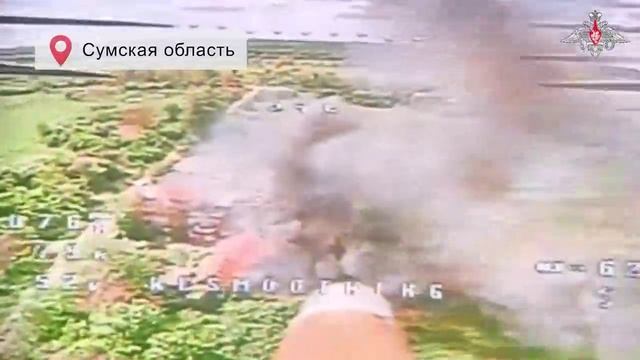 Операторы FPV-дронов групп Запад и Север хреначат технику и ПУ БпЛА ВСУ в Харьковской и Сумской обл.