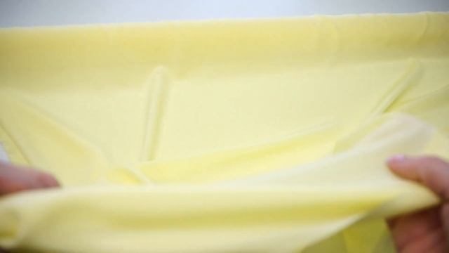 Ткань шелк крепдешин желтая пастель A2257