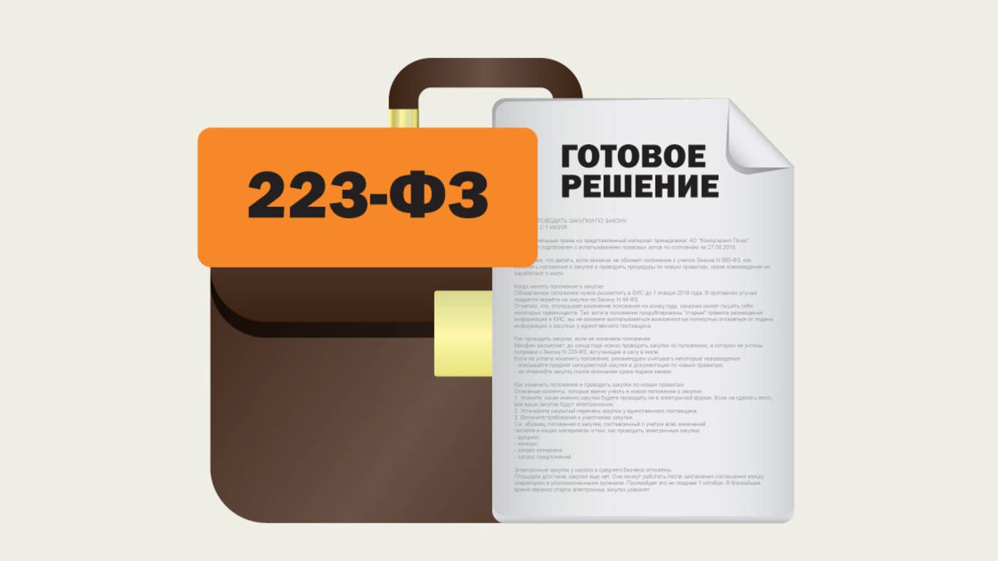 Готовые решения (ПРОФ) Госзакупки 223-ФЗ