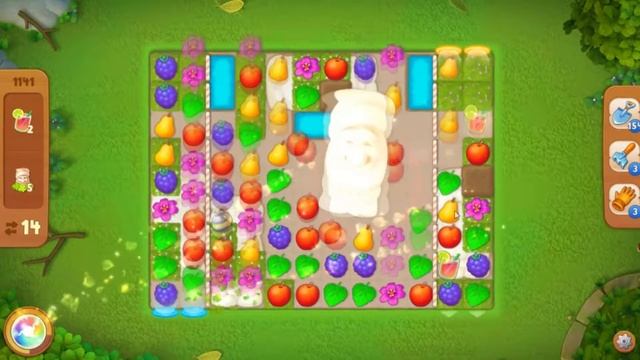 Gardenscapes.  1141 уровень.