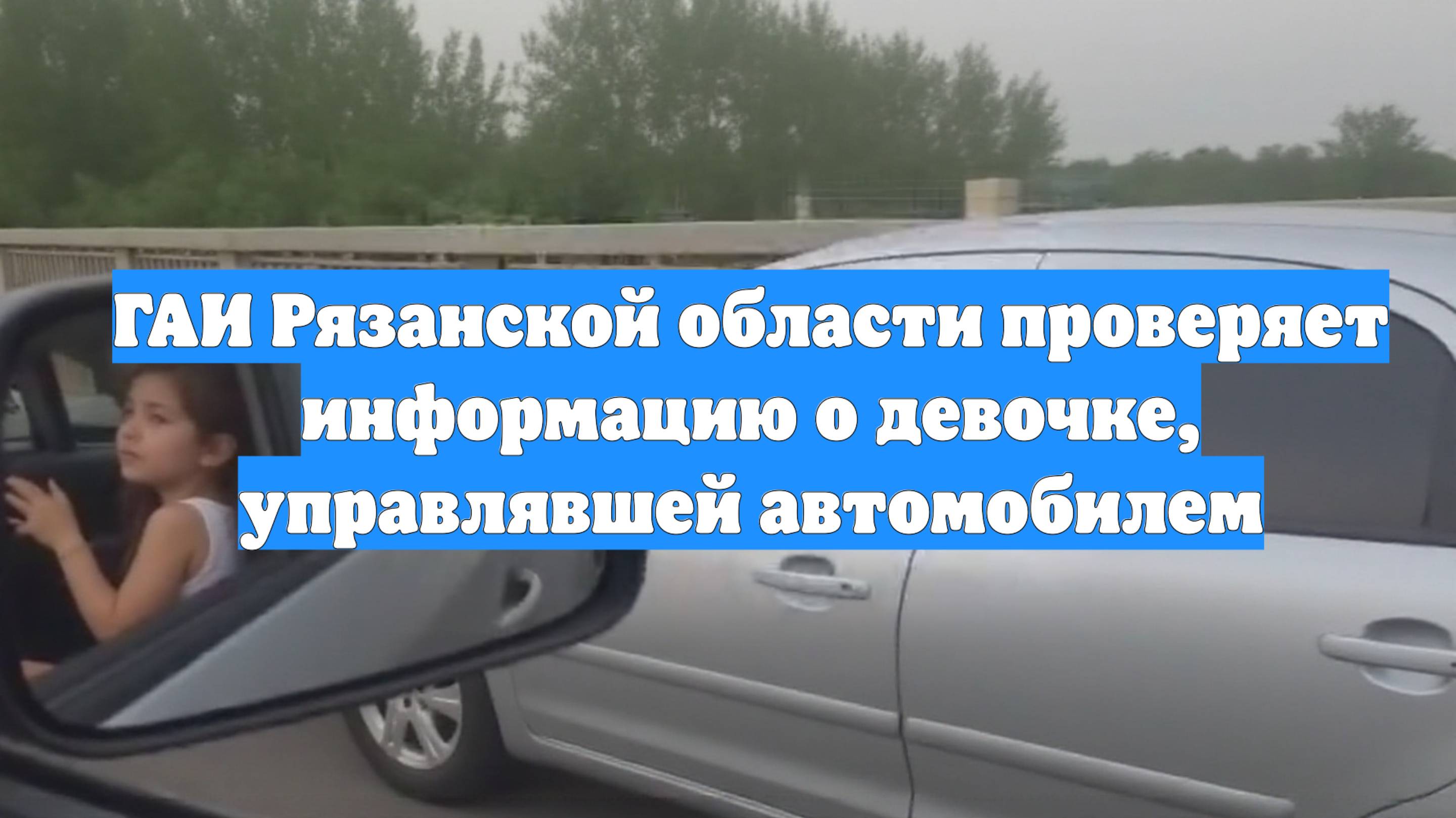 ГАИ Рязанской области проверяет информацию о девочке, управлявшей автомобилем