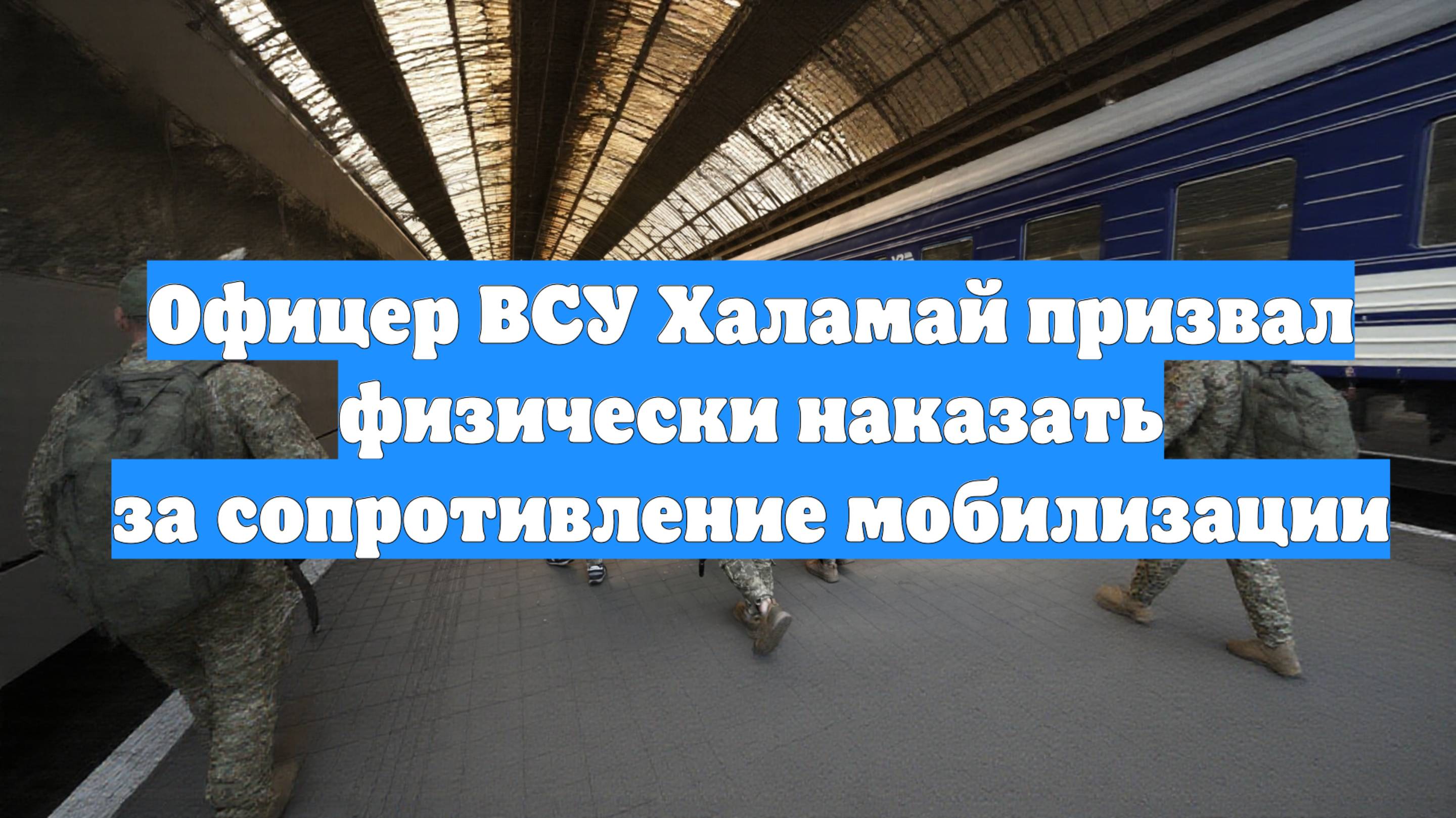 Офицер ВСУ Халамай призвал физически наказать за сопротивление мобилизации