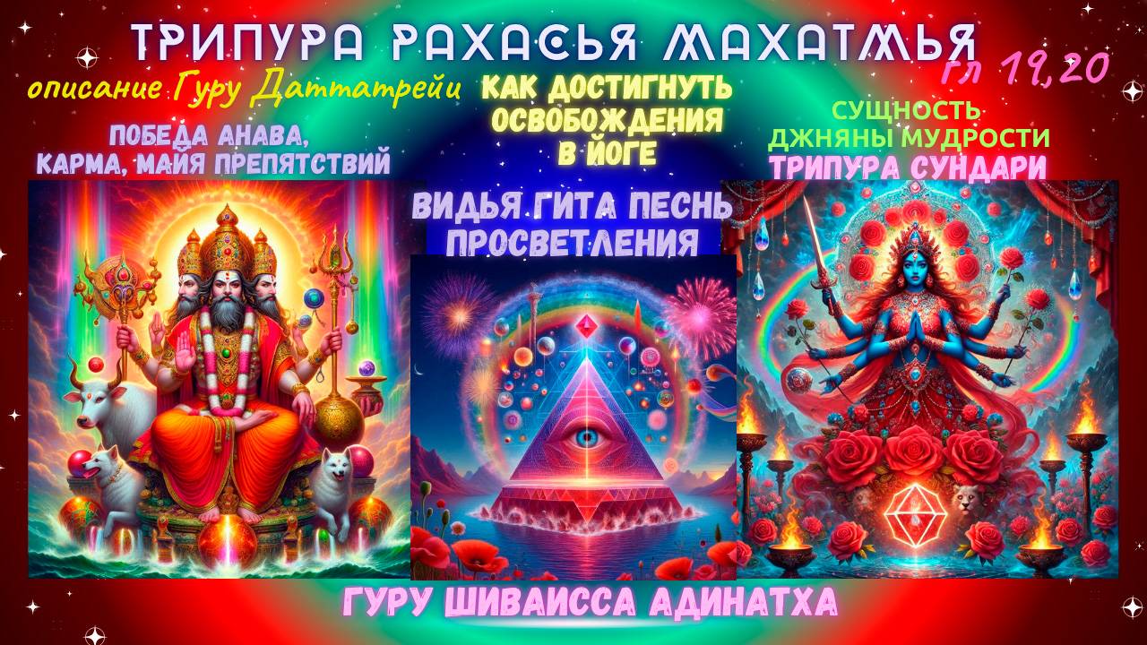 ТРИПУРА РАХАСЬЯ МАХАТМЬЯ гл 19,20 - описание Гуру Даттатрейи как достигнуть Освобождения в Йоге