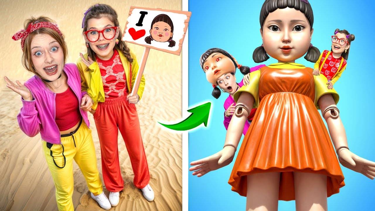 Мы попали в Игру в Кальмара в реальной жизни! Экстремальные прятки с Куклой из Игры в Кальмара!