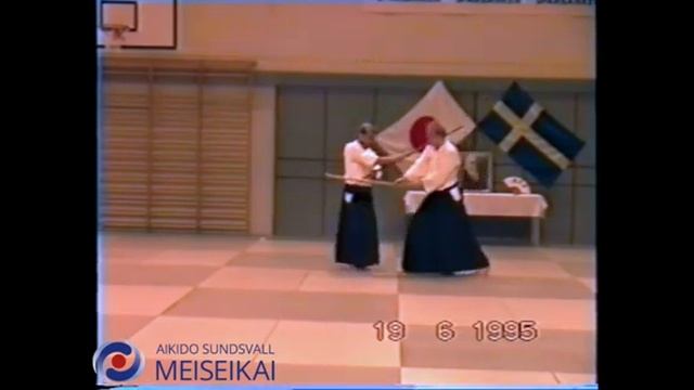 40 Aikido Jo Tai Ken Shomen Uchi Kotegaeshi Nishio Sensei Uppsala 1995