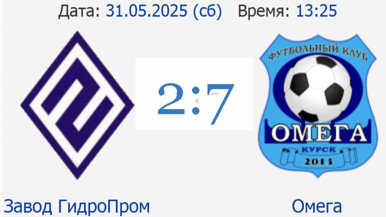 Завод ГидроПром - Омега 1 тайм