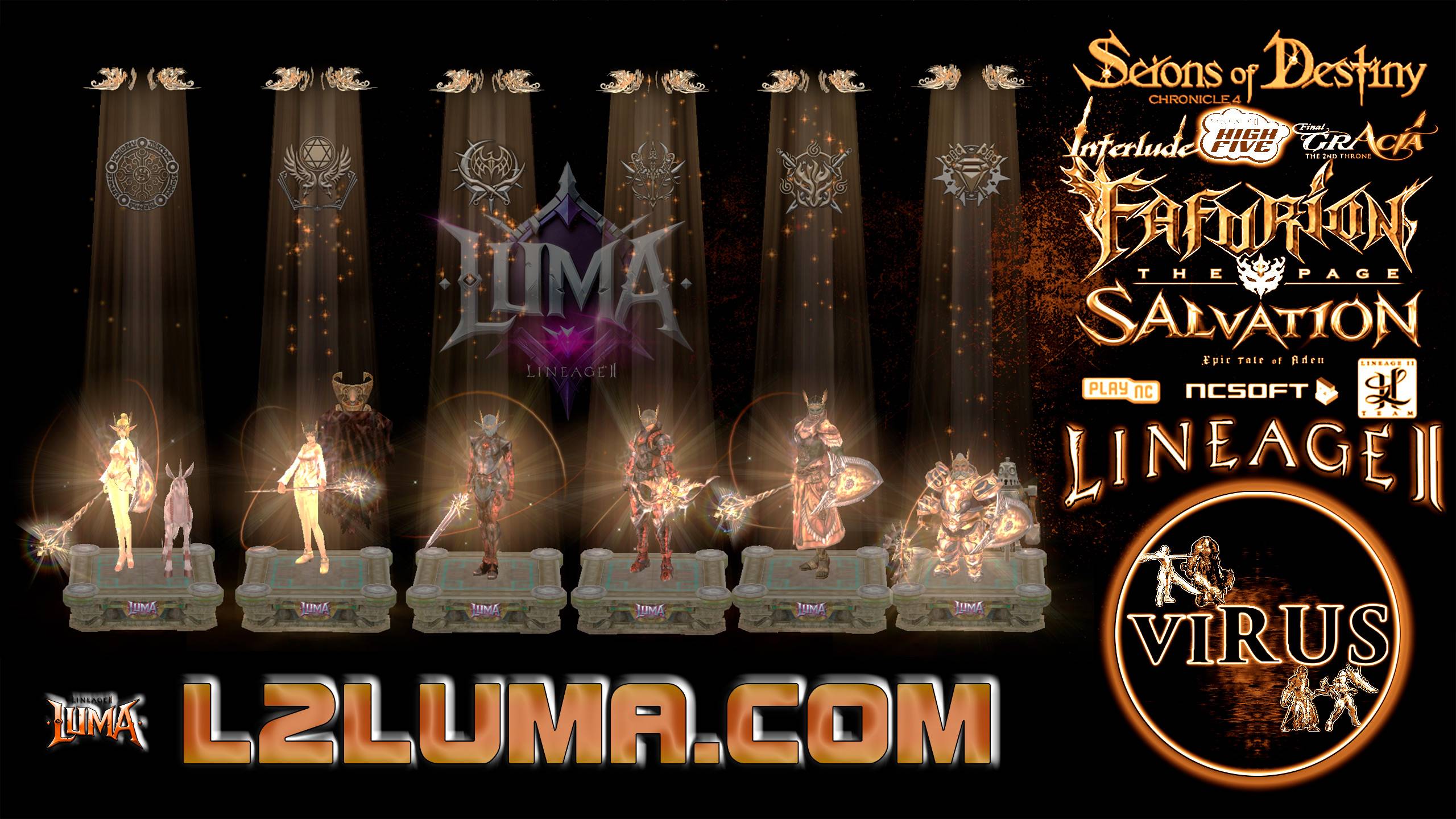 Heroic NPCs of different professions for the www.L2luma.Com server. LINEAGE II-Interlude ◄√i®uS►