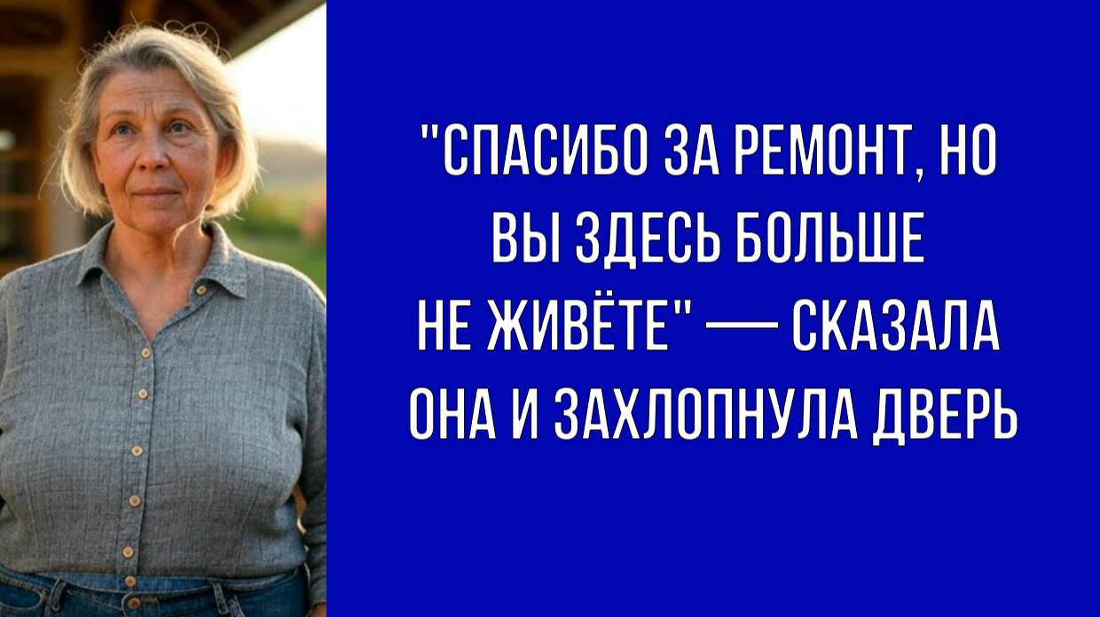 — Мы сделали ремонт на даче свекрови, а она нас выставила из дома