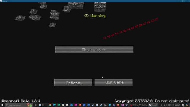 Minecraft ERROR533 или Beta 1.8.4_01 (перезалив с ютуба)