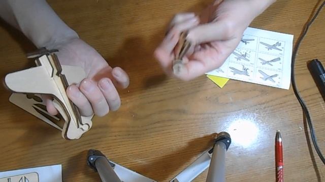 Третий деревянный конструктор, Altair toys  самолёт И 16.