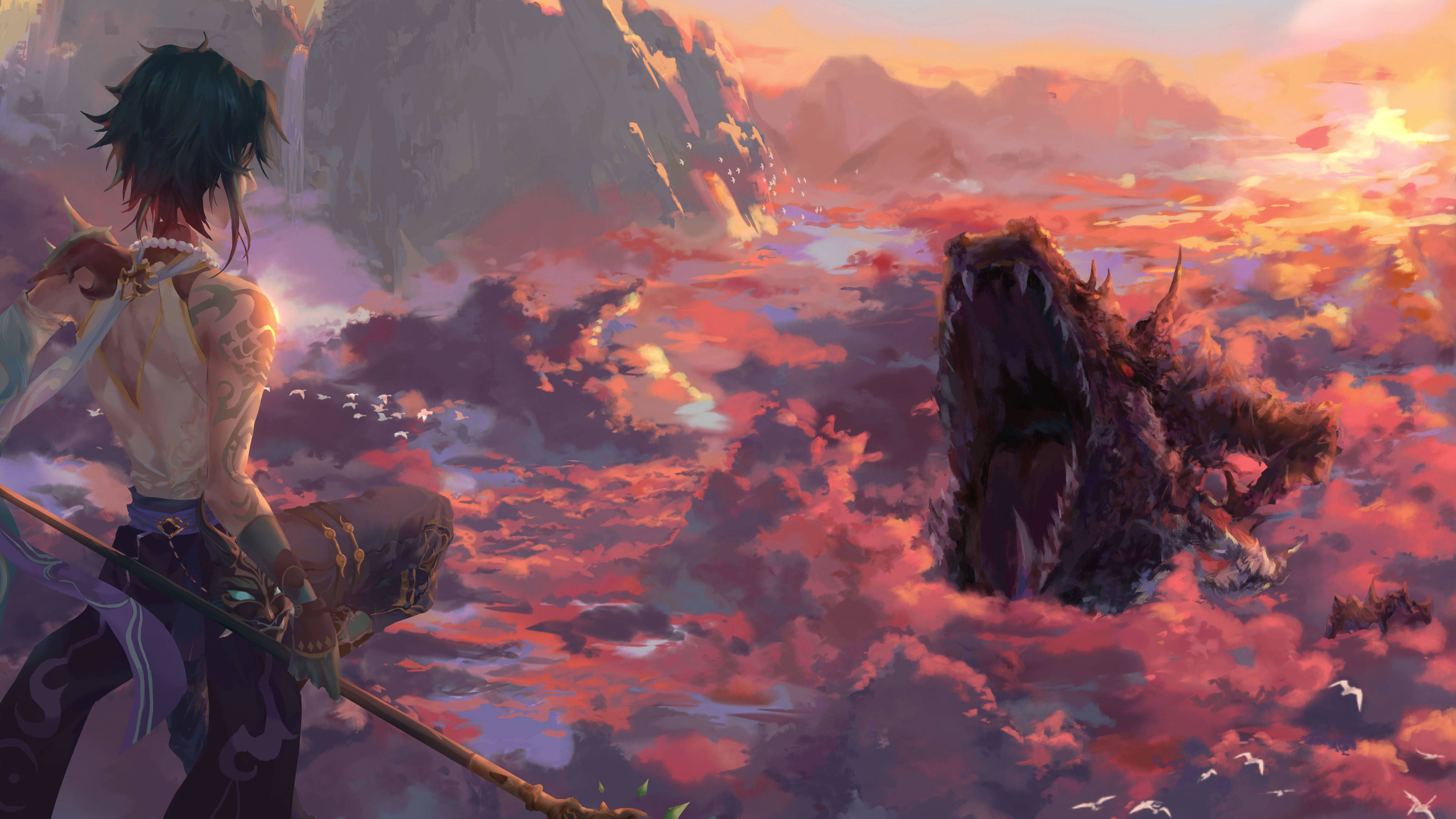 34-день в Genshin Impact(главное сюжет + побочки и качаем персон)