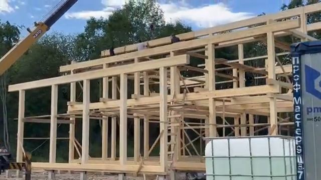 Возведение каркаса дома в стиле фахверк 166 м2  в КП "Пав?