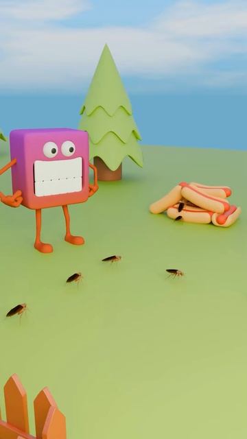 CQiYcI5HOog - Always Be Nice! The Kindness Behavior Of Cube Cocobut! (with Hot-dogs)