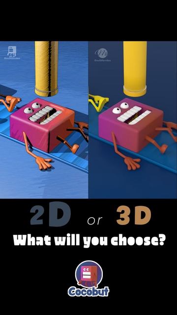 76XVtVWvxRM - THE SWEET ETERNITY 2D vs 3D — Cocobut endless banana feast  🍌 #c4d #animationmeme