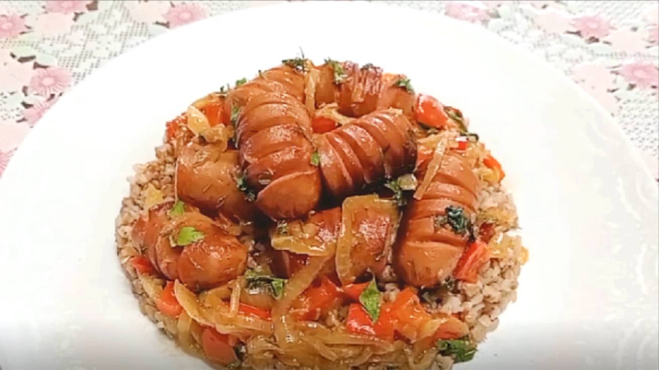 СОСИСКИ в овощном СОУСЕ! Вкусный УЖИН!