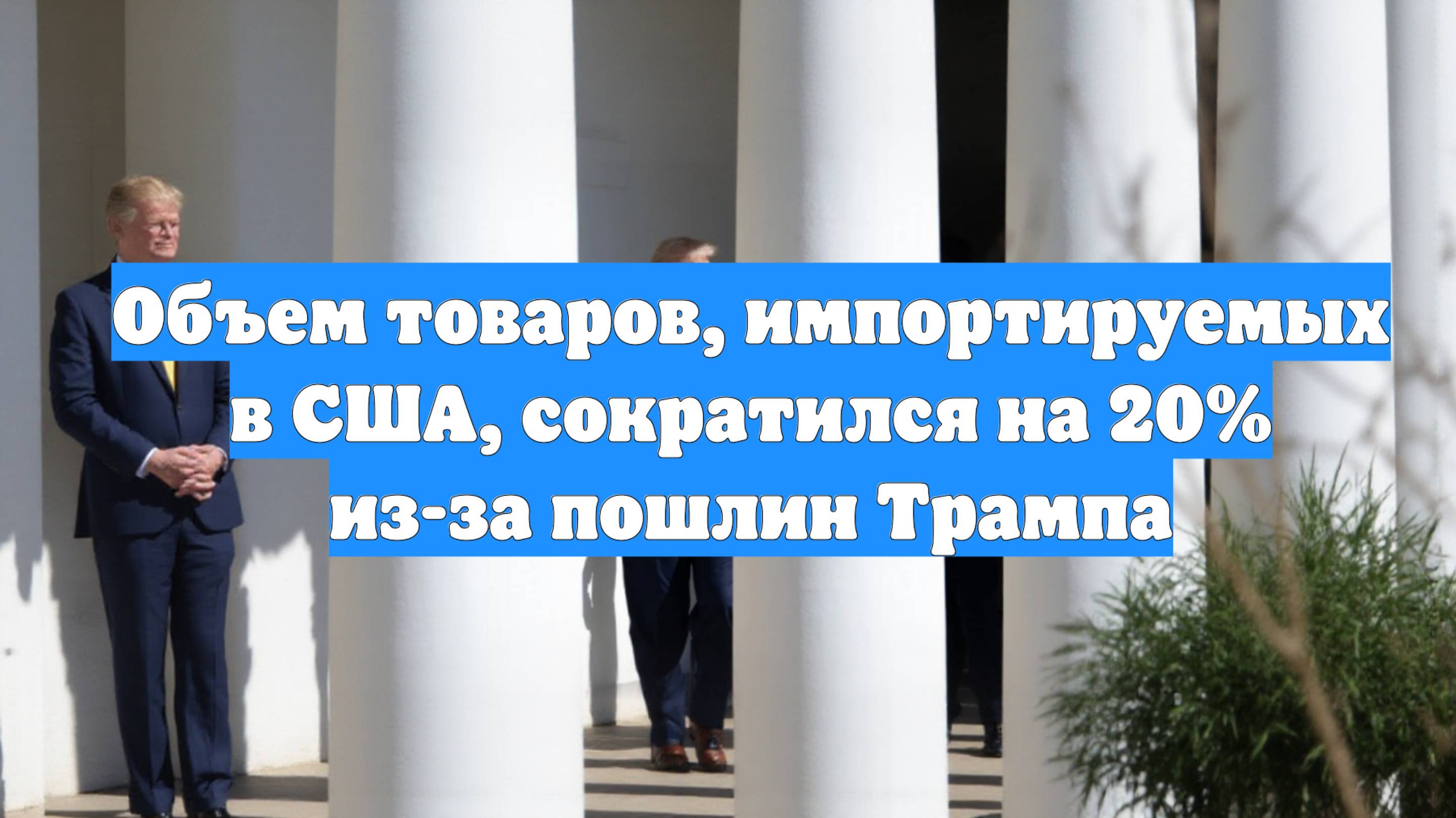Объем товаров, импортируемых в США, сократился на 20% из-за пошлин Трампа