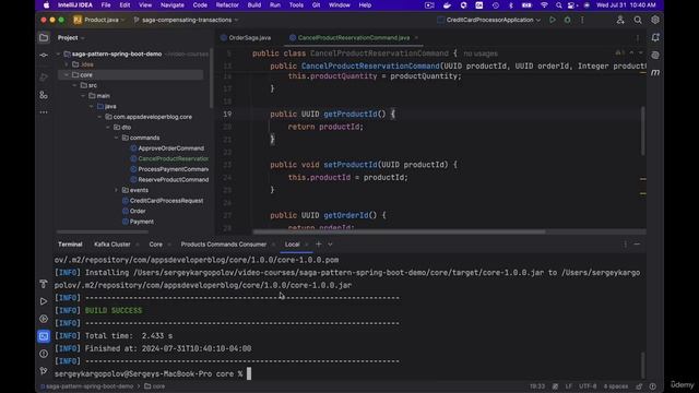 004 Publish CancelProductReservationCommand  (20 - Saga. Part 2. Compensating Transactions)