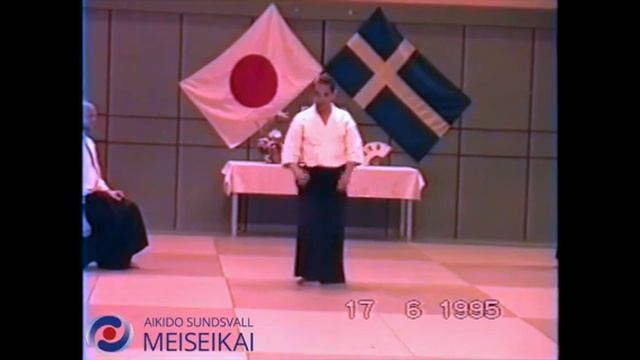 54 Aikido Gyaku Hanmi Uchikaiten Nage Nishio Sensei Uppsala 1995